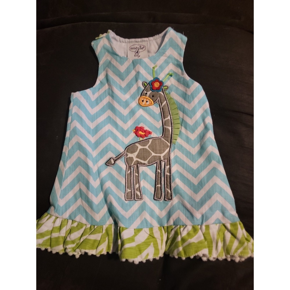 Mudpie giraffe dress size‎ 9 12 months